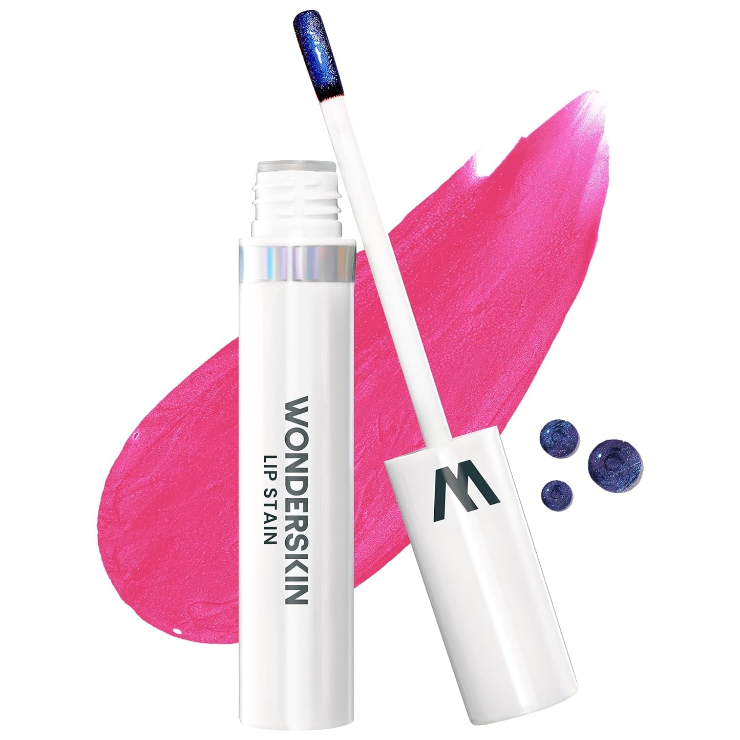 Wonderskin Wonder Blading Lip Stain Masque - Long Lasting, Waterproof Pink Tint | Matte Finish (Neon Rose)