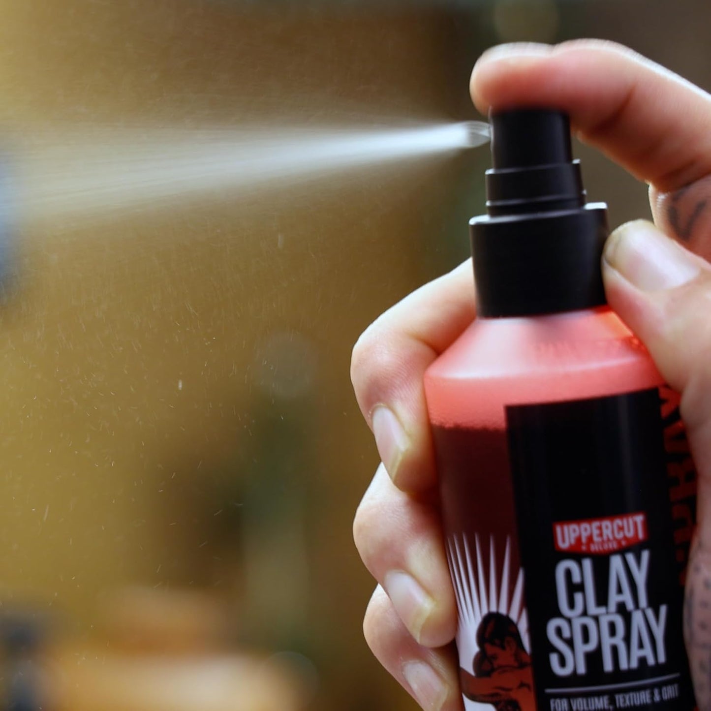 Uppercut Deluxe Clay Spray for Men - 5.0 oz Texturizing Volume Spray for Medium to Long Hair