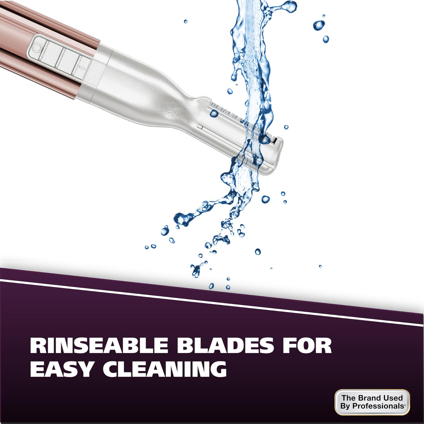 Wahl Clean & Confident Female Battery Pen Trimmer with Rinseable Blades for Hygienic Grooming & Easy Cleaning – for Eyebrows, Facial Hair, Bikini Lines, & Other Detailing – Model 5640-2701