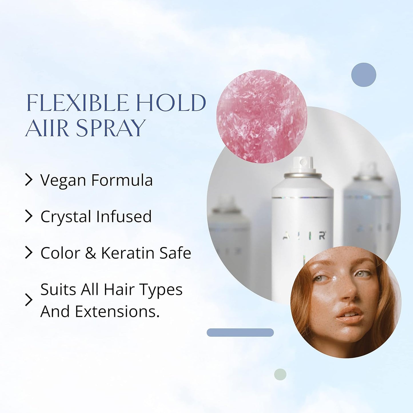 AIIR Flexible Hold Finishing Spray - Light Hold Hairspray for Soft, Touchable Finish | 2.5 oz