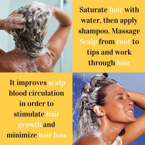 OMM Collection Hair Thickening Shampoo - All Natural Formula | 240ml for Fuller Hair