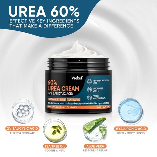 Regine Switzerland Urea Cream 60% with Salicylic Acid - Maximum Strength Foot Cream for Dry, Cracked Heels
