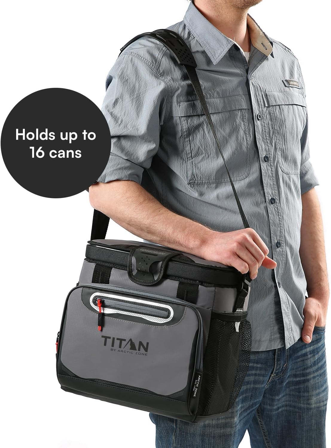 Titan by Arctic Zone Deep Freeze Cooler - Zipperless Hardbody Design with Superior Insulation & SmartShelf