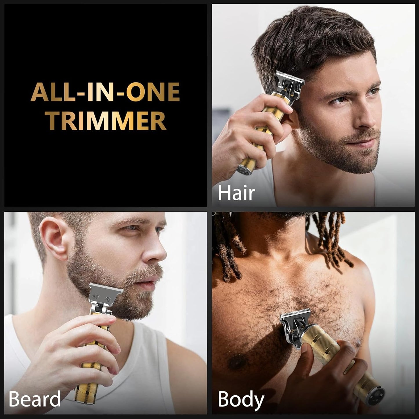 Ufree Hair Trimmer & Beard Trimmer - Professional Electric Razor with T Blade Precision Edger | Ideal for Hair Cutting & Grooming