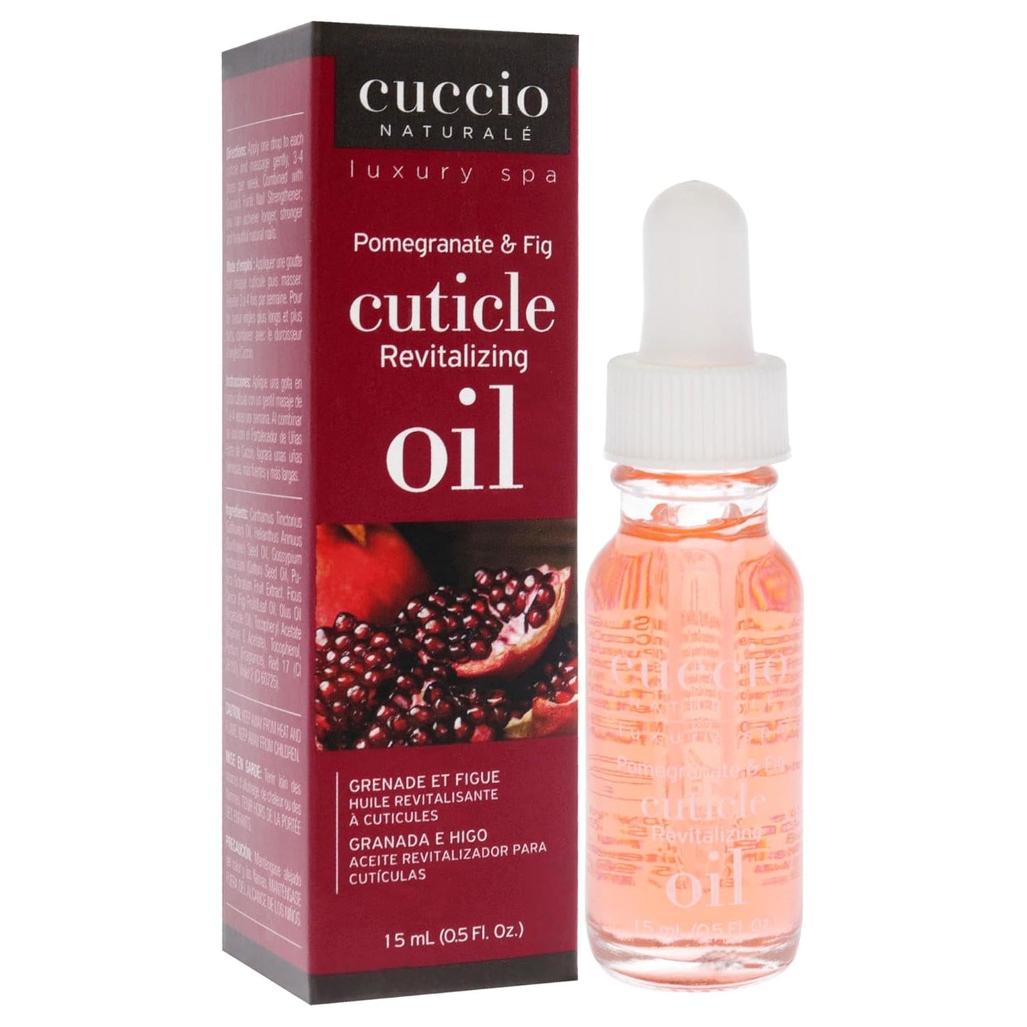 Cuccio Naturale Cuticle Oil - Revitalizing Pomegranate & Fig - Nourishes Skin & Nails - 0.5 Oz