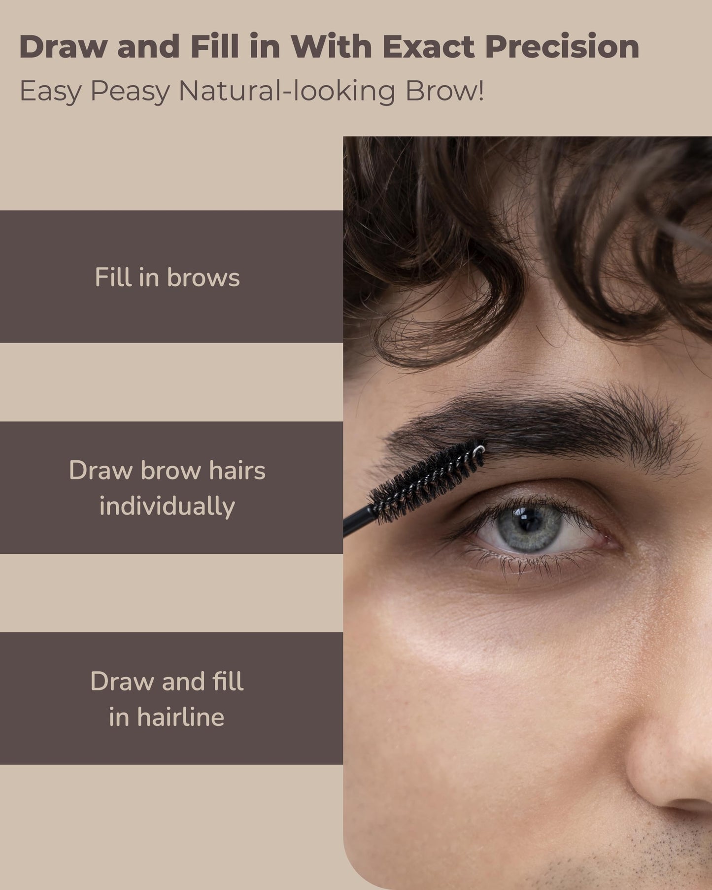 OBgE Easy Pencil Brow (Deep Gray, 0.003oz) - Ultra Fine Eyebrow Pencil with Brush for Precise and Effortless Brow Shaping. Long Lasting Natural Color.