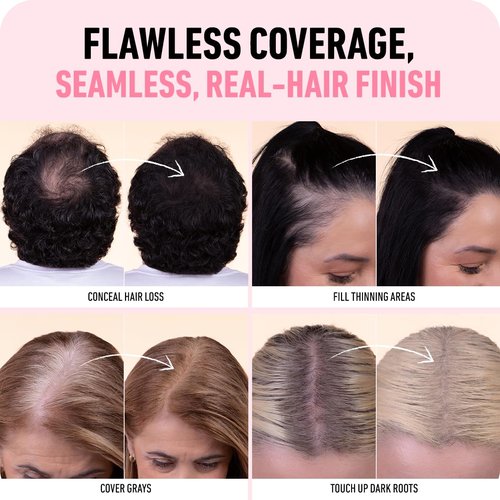 BOLDIFY Hairline Powder Color Sample Kit - Root Touch Up Hair Color for Gray Coverage - Bald Spot Concealing Hair Powder for Women & Men - 24-Hour Stain-Proof - Dark Browns + Black