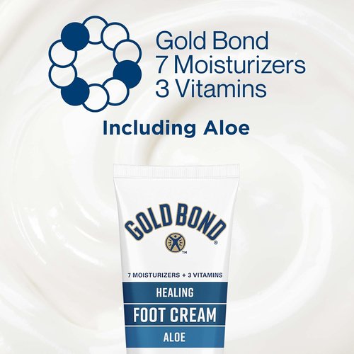 Gold Bond Healing Foot Cream - Nourishing Aloe Formula for Dry Feet | 4 oz for Soft, Healthy Skin