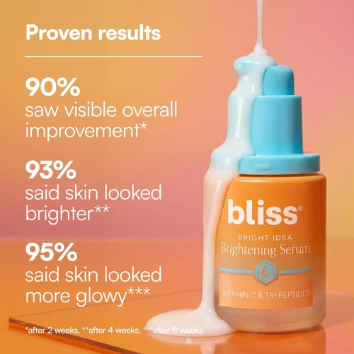 Bliss Vitamin C + Tri-Peptide Face Serum - Brightening & Firming Serum for Dark Spots & Fine Lines - 1 fl oz