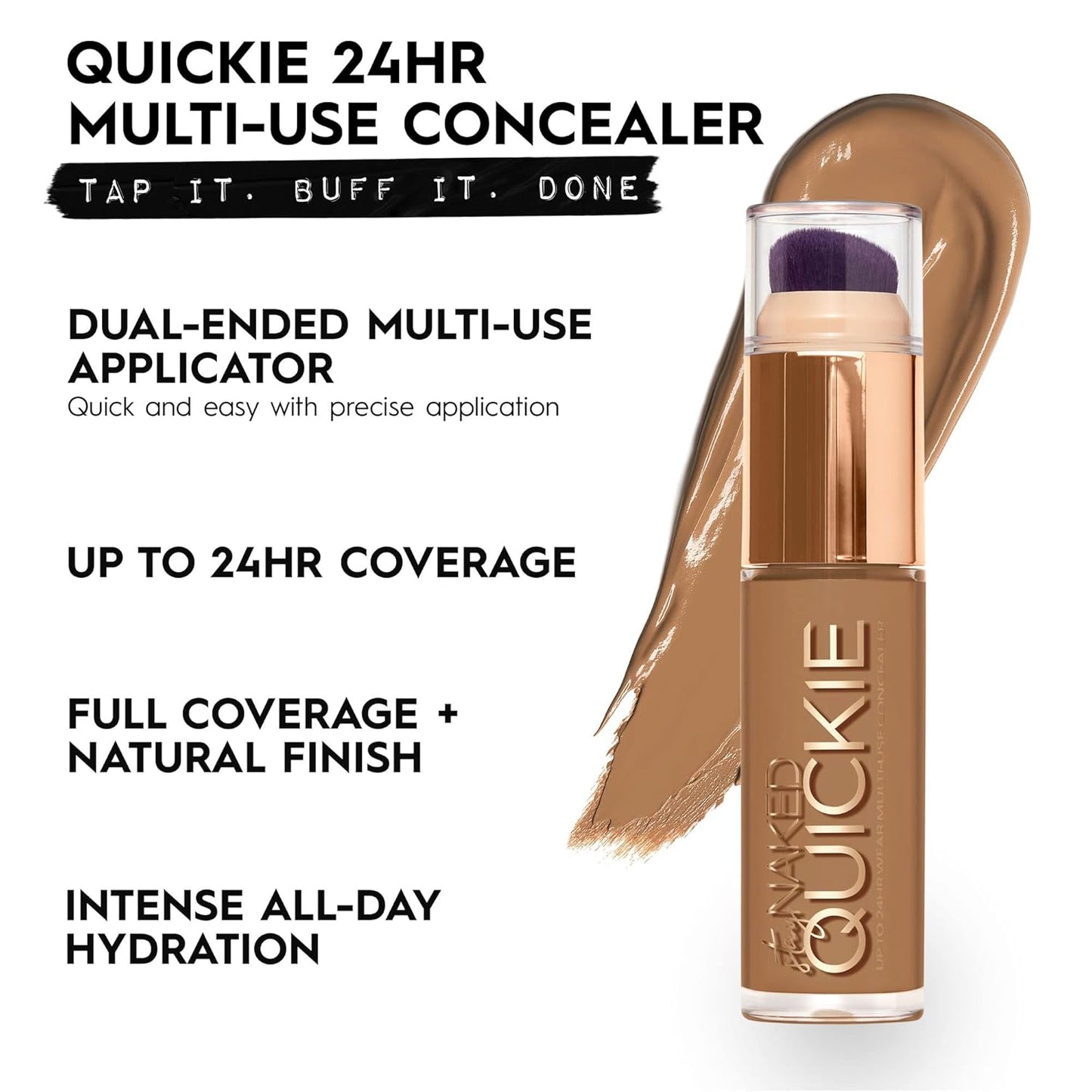 Urban Decay Quickie Concealer - 24HR Full Coverage, Waterproof, Natural Matte Finish, 0.5 fl oz