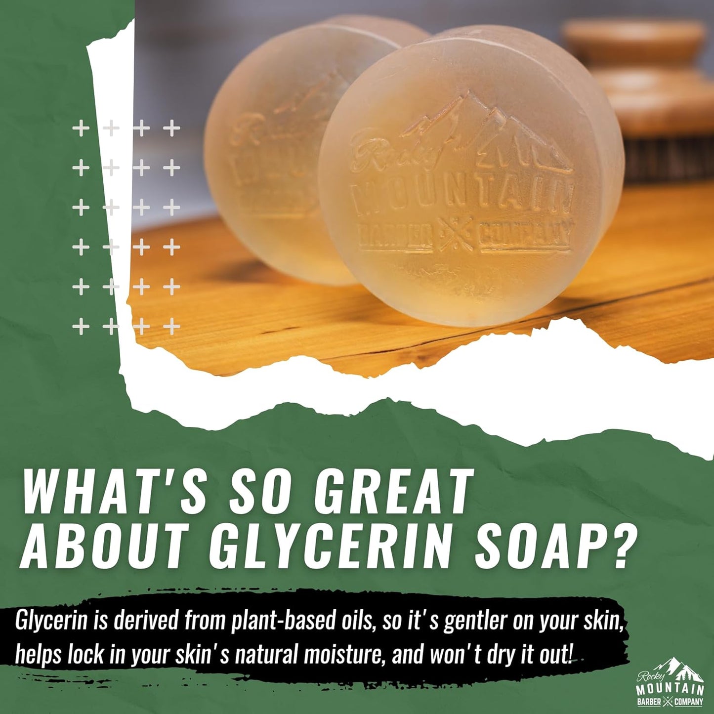 Skiennix Men’s All-in-One Shampoo & Body Soap Bars - Extra Thick Glycerin - Pacific Pine Scent - 14.5 oz (2 Bars)