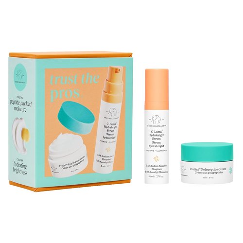Drunk Elephant Trust The Pros - Travel Size - Illuminate and Firm Kit - Clean Clinical Skincare - Cruelty-Free - Dermatologist-Tested - Free of Essential Oils, Silicones, and Fragrance