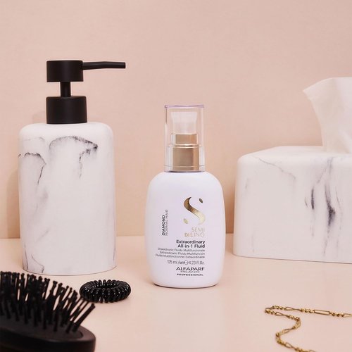 ALFAPARF MILANO Semi Di Lino Diamond Leave-In Fluid - All-in-One Thermal Protection & Detangling - 4.23 fl. oz.