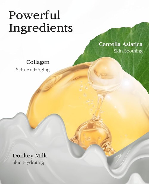 Nuborn Cell Donkey Milk Collagen Cream - Instant Glow with 10% Donkey Milk | Type 1 Collagen for Smooth, Dewy Skin | 65ml (2.19 fl oz)