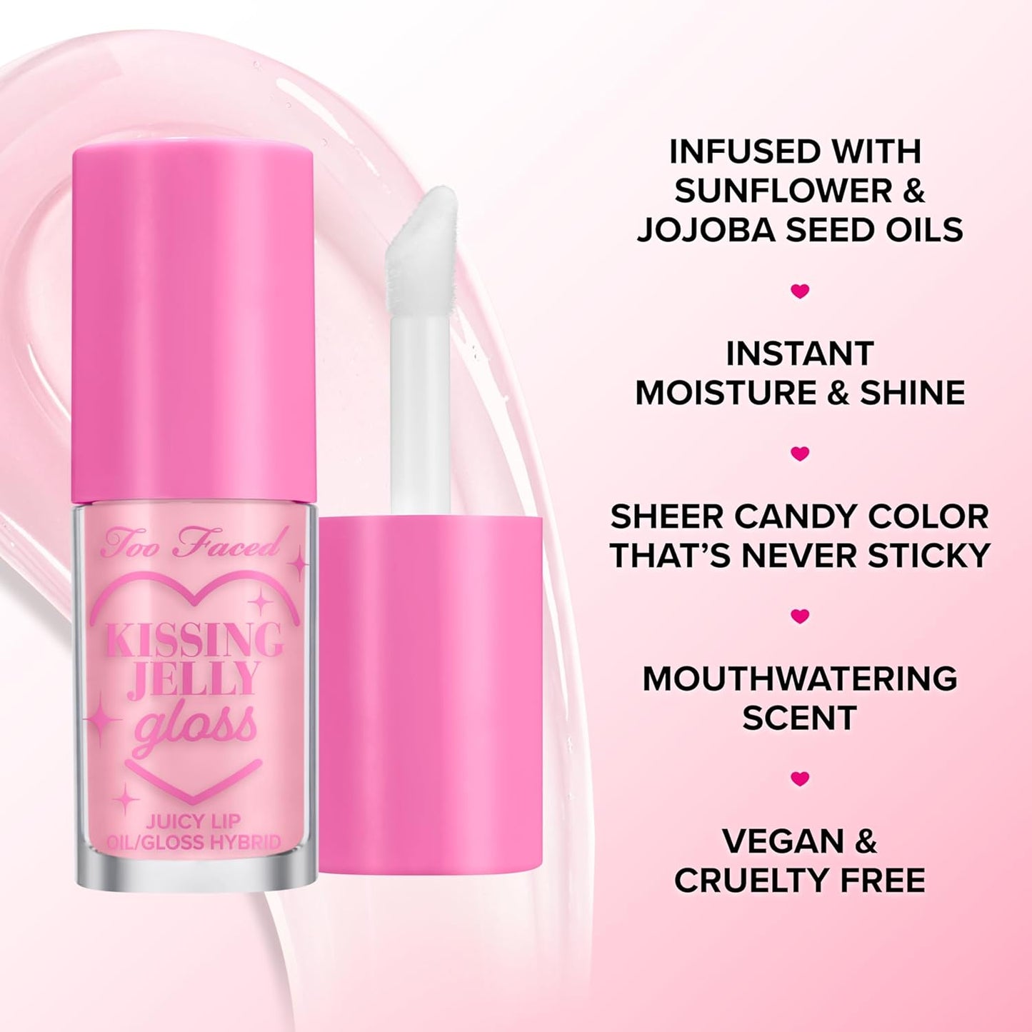 Too Faced Dream A Little Dream Blush & Lip Gloss Set - Cloud Crush Blush + Kissing Jelly Lip Oil, Sheer Coverage Gift Set