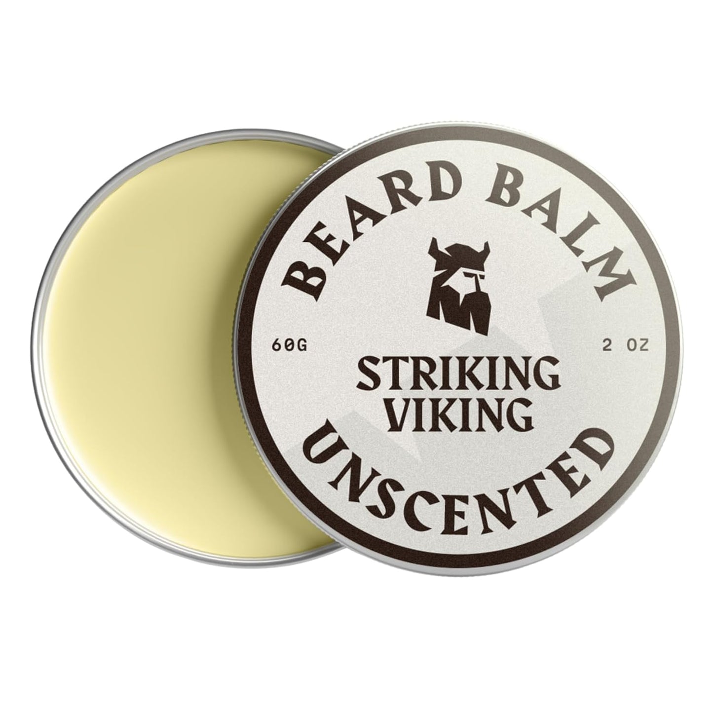 Viking Beard Balm for Men - Unscented 2 Ounces | Fragrance-Free Care & Styling with Argan & Jojoba Oils