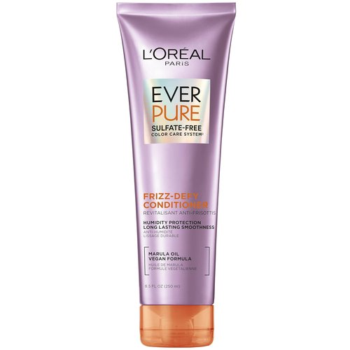 L'Oreal Paris EverPure Sulfate-Free Frizz Defy Conditioner - Frizz Control with Marula Oil, 8.5 Fl Oz