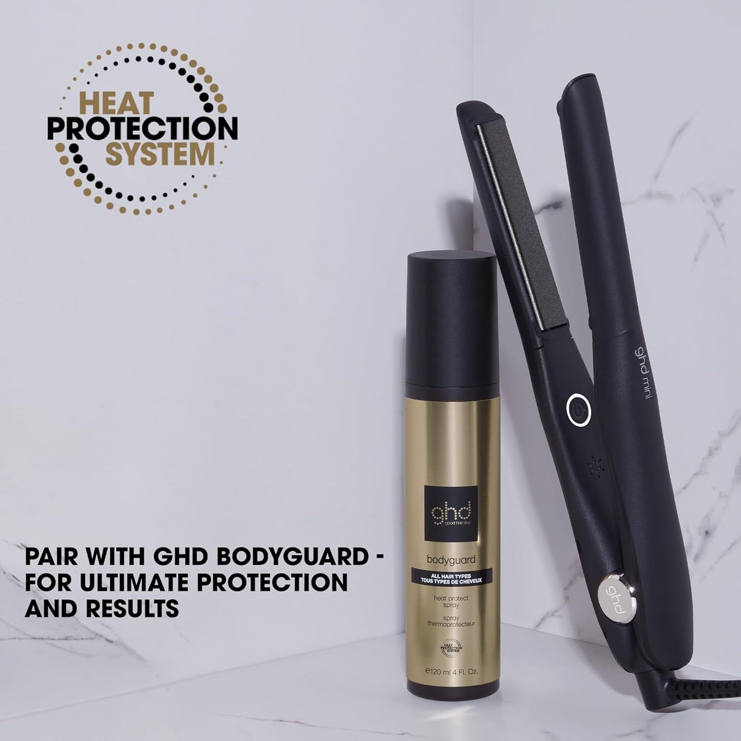 GHD Gold Flat Iron Hair Straightener - Professional Ceramic Tool for Stronger Hair & Color Protection