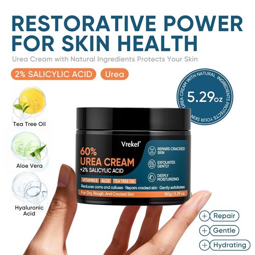 Regine Switzerland Urea Cream 60% with Salicylic Acid - Maximum Strength Foot Cream for Dry, Cracked Heels