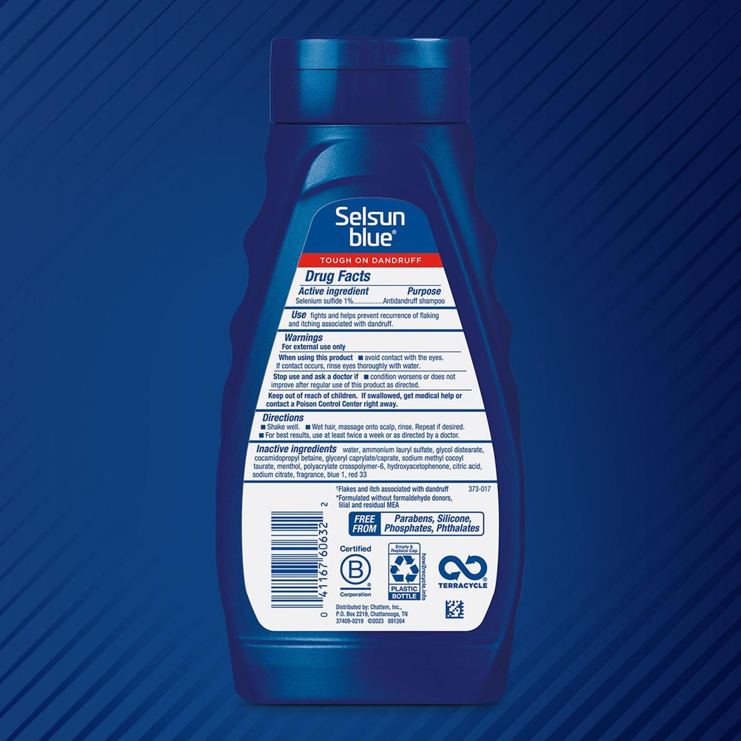 Selsun Blue Medicated Anti-Dandruff Shampoo - Maximum Strength with Menthol, 11 fl. oz. (Pack of 2)