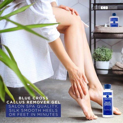 Blue Cross Callus Remover Gel - Extra Strength Foot Care for Smooth Heels | 6oz