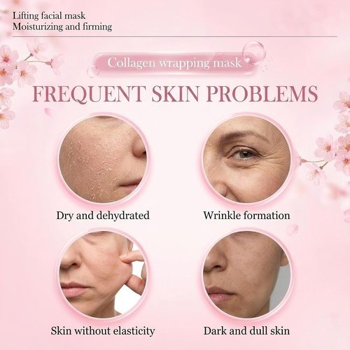 Regine Switzerland Collagen Night Wrapping Mask - Hydrating & Firming Peel-Off Treatment - 75ml for All Skin Types