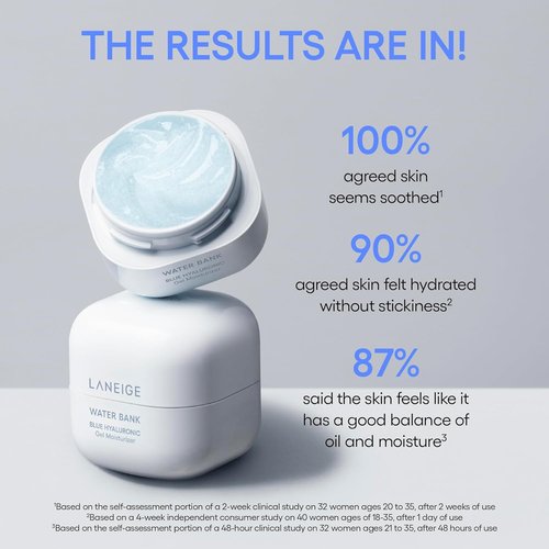 LANEIGE Water Bank Hyaluronic Gel Moisturizer - Lightweight Hydrating Face Gel with Mint Extract, 50ml