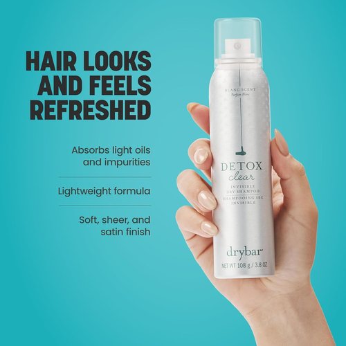 Drybar Detox Dry Shampoo Spray - Absorbs Oils & Refreshes Hair | 3.8 Oz, Blanc Scent, All Hair Types