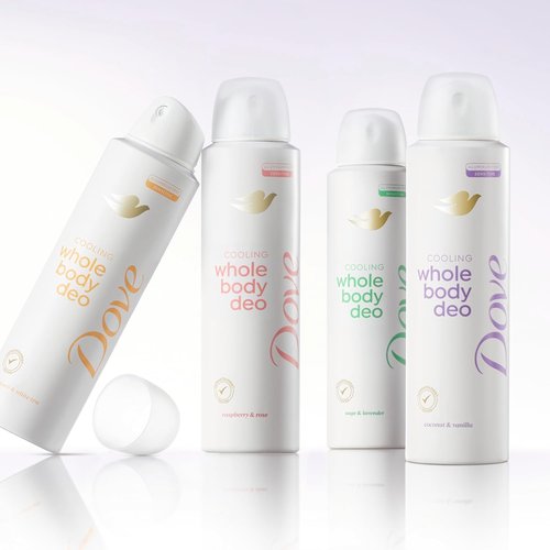 Dove Whole Body Deodorant - Aluminum-Free Coconut & Vanilla Spray for 72-Hour Odor Control | 4 oz