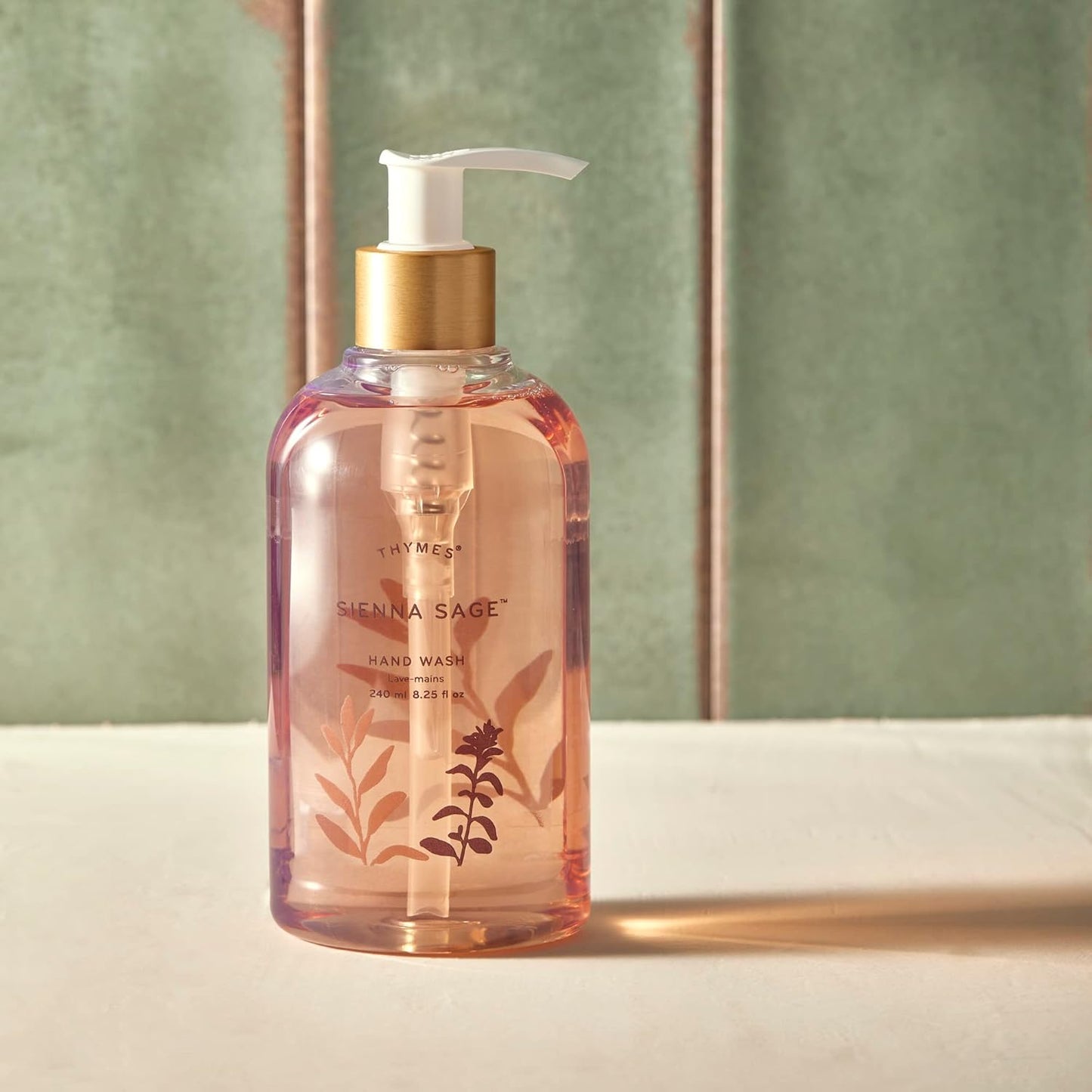 Thymes Moisturizing Hand Wash Soap - Luxury Glycerin & Calendula Formula - Comforting Sienna Sage, 8.25 oz