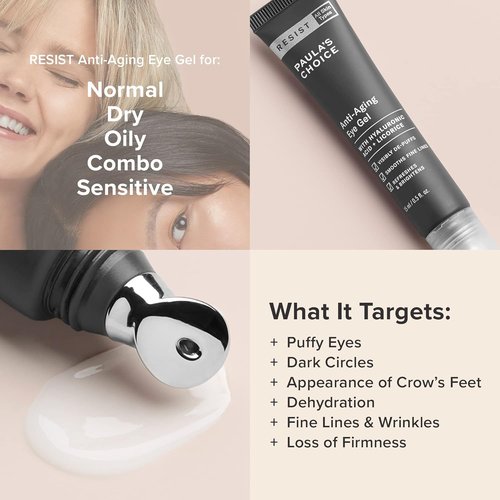 Paula's Choice RESIST Anti-Aging Eye Gel - Hydrating Formula for Dark Circles & Fine Lines | 0.5 Ounce