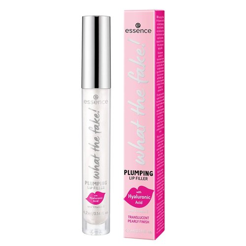 Essence | What The Fake! Plumping Lip Filler - Translucent Pearly Lip Gloss for Full, Voluminous Lips | Vegan & Cruelty-Free