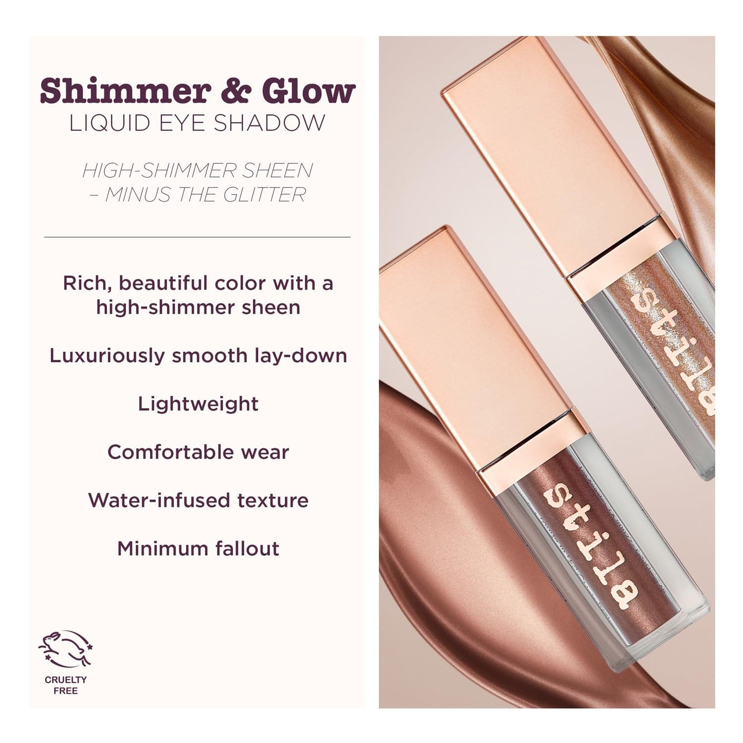 Stila Shimmer And Glow Liquid Eye Shadow - Long-Lasting, Vibrant Color | Perfect for All Skin Tones