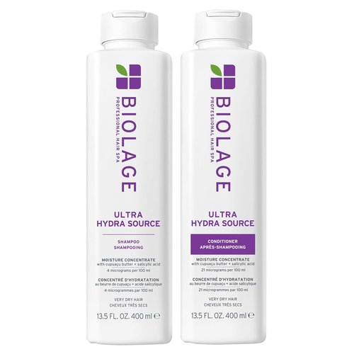 Biolage Ultra Hydra Source Shampoo & Conditioner Set - Deeply Hydrates & Controls Frizz, Silicone-Free, Vegan