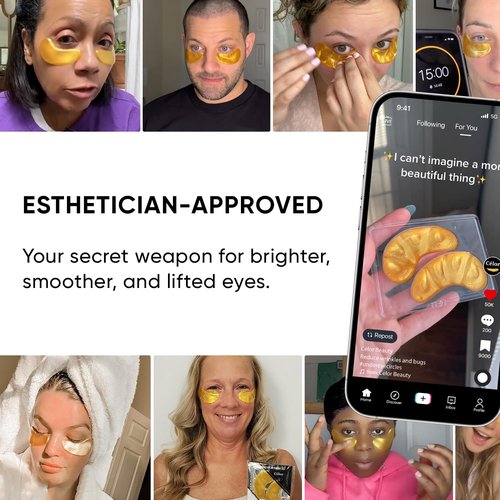 Celor Under Eye Patches - 20 Pairs for Puffy Eyes & Dark Circles | Collagen & Amino Acid Formula