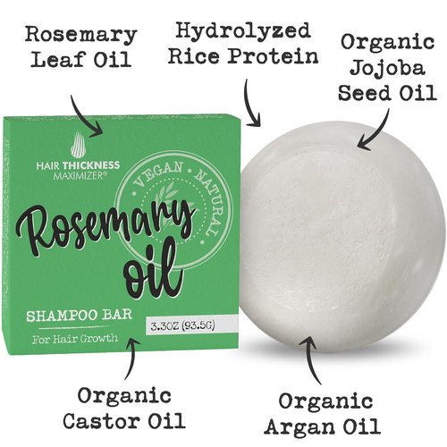 Rosemary Oil Shampoo Bar - Eco-Friendly Hair Growth Solution | Color Safe, pH Balanced, USA Made