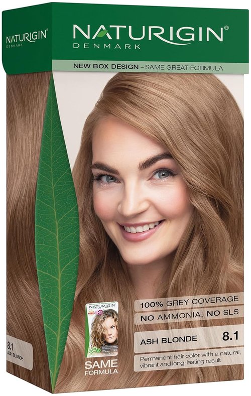 Naturigin Permanent Hair Color - 8.1 Ash Blonde | Ammonia-Free, 100% Gray Coverage, Vegan Formula