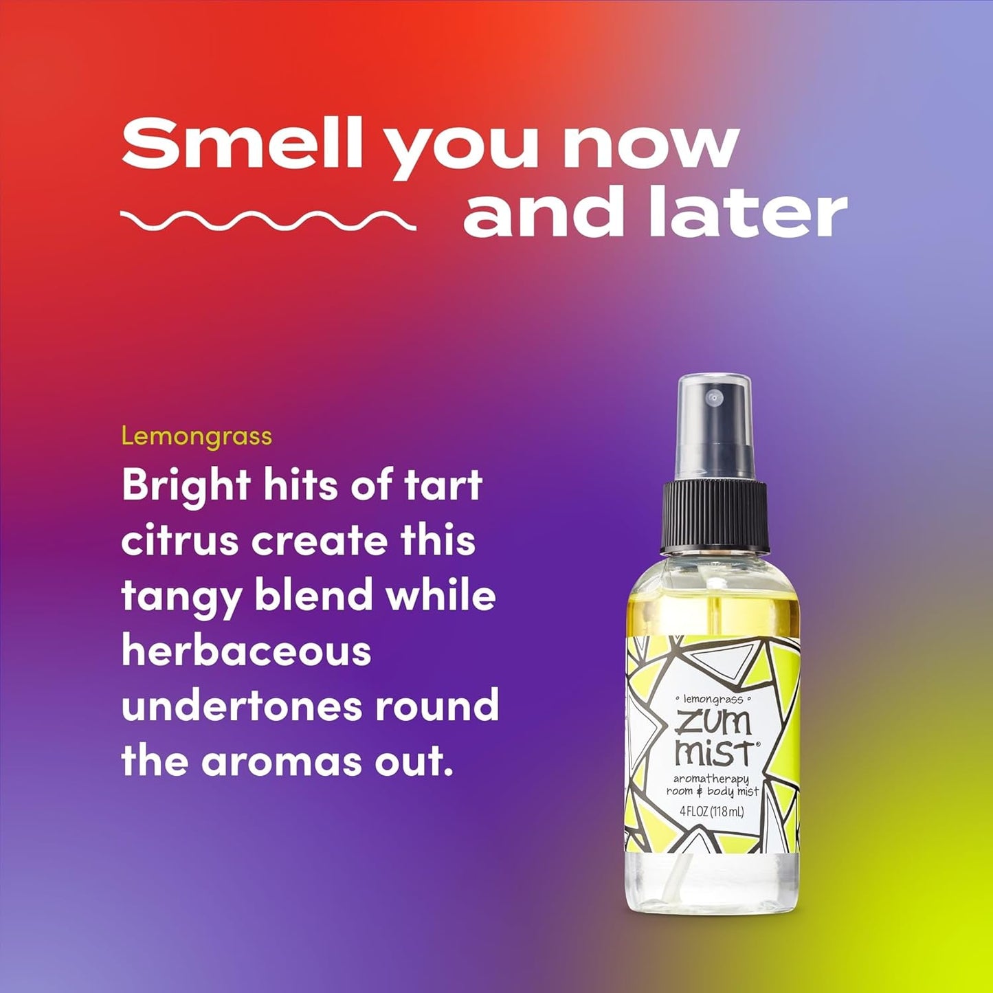 Indigo Wild Zum Mist Room & Body Spray - Aromatherapy Essential Oil - Lemongrass Scent | 4 fl oz (2 Pack)
