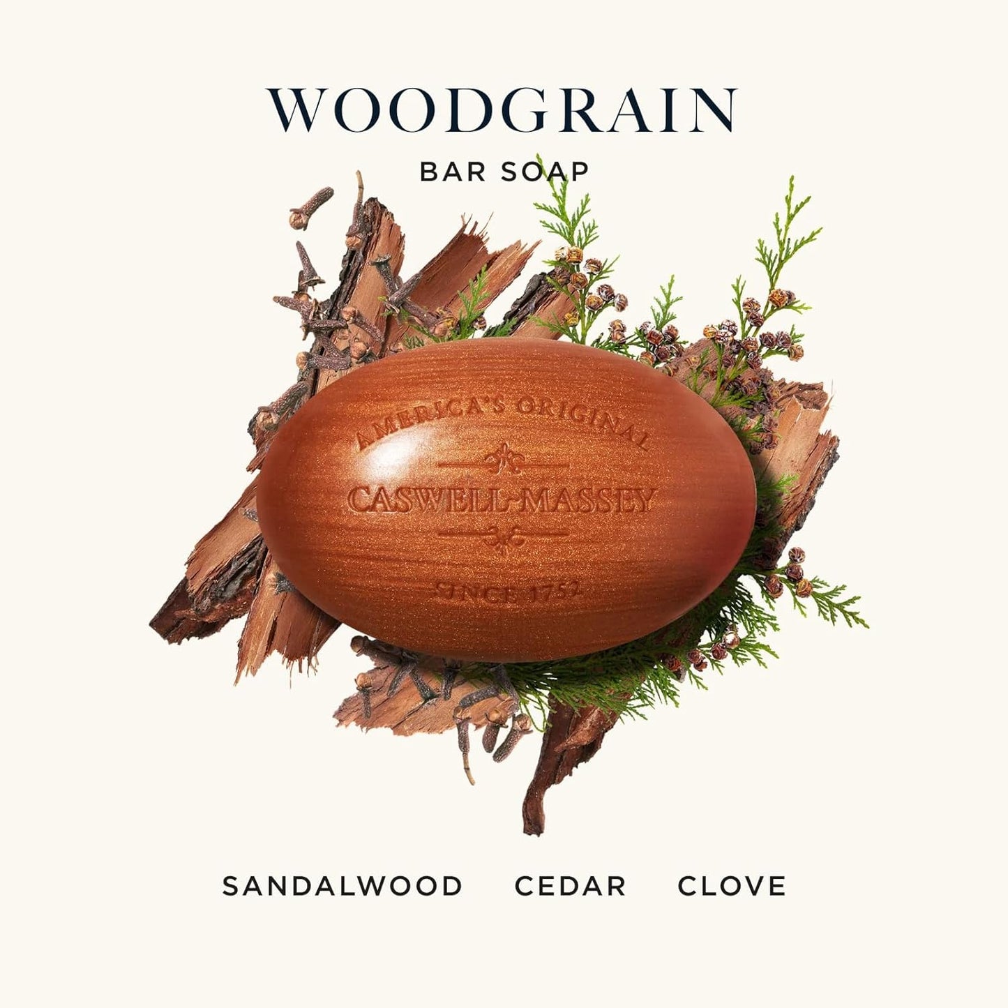 Caswell-Massey Sandalwood Soap Set - Triple Milled, Moisturizing Bath Soap | 3 Count, Made in the USA