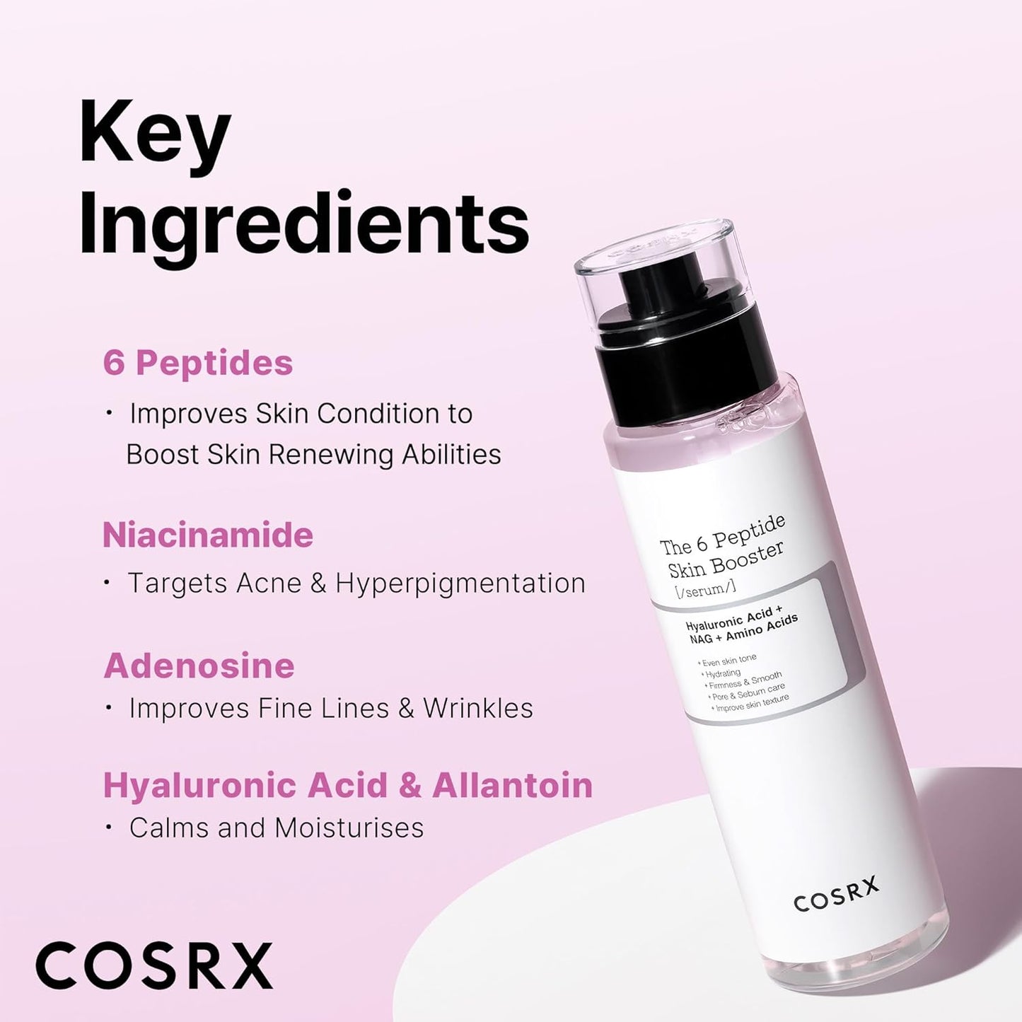 COSRX 6X Peptide Collagen Toner Serum - Revitalize Dull Skin with Copper Peptides | 5.07 Fl. Oz