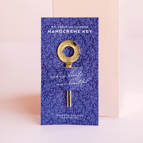 Lollia Hand Cream Tube Key - Easy Squeezer Tool for Floral Hand Cream | Charming Gold Accessory