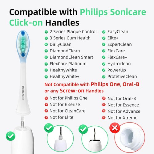 Philips Sonicare Plaque Control Replacement Heads - Electric Toothbrush Heads for Adults | 10 Pack, White
