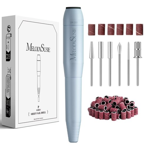 MelodySusie Pen-Shaped Portable USB Nail Drill, PC120I 20000RPM Electric Nail File with Compact Design for All Nail Care, Manicure Polishing, Shaping & Gel Removal at Home for Beginners