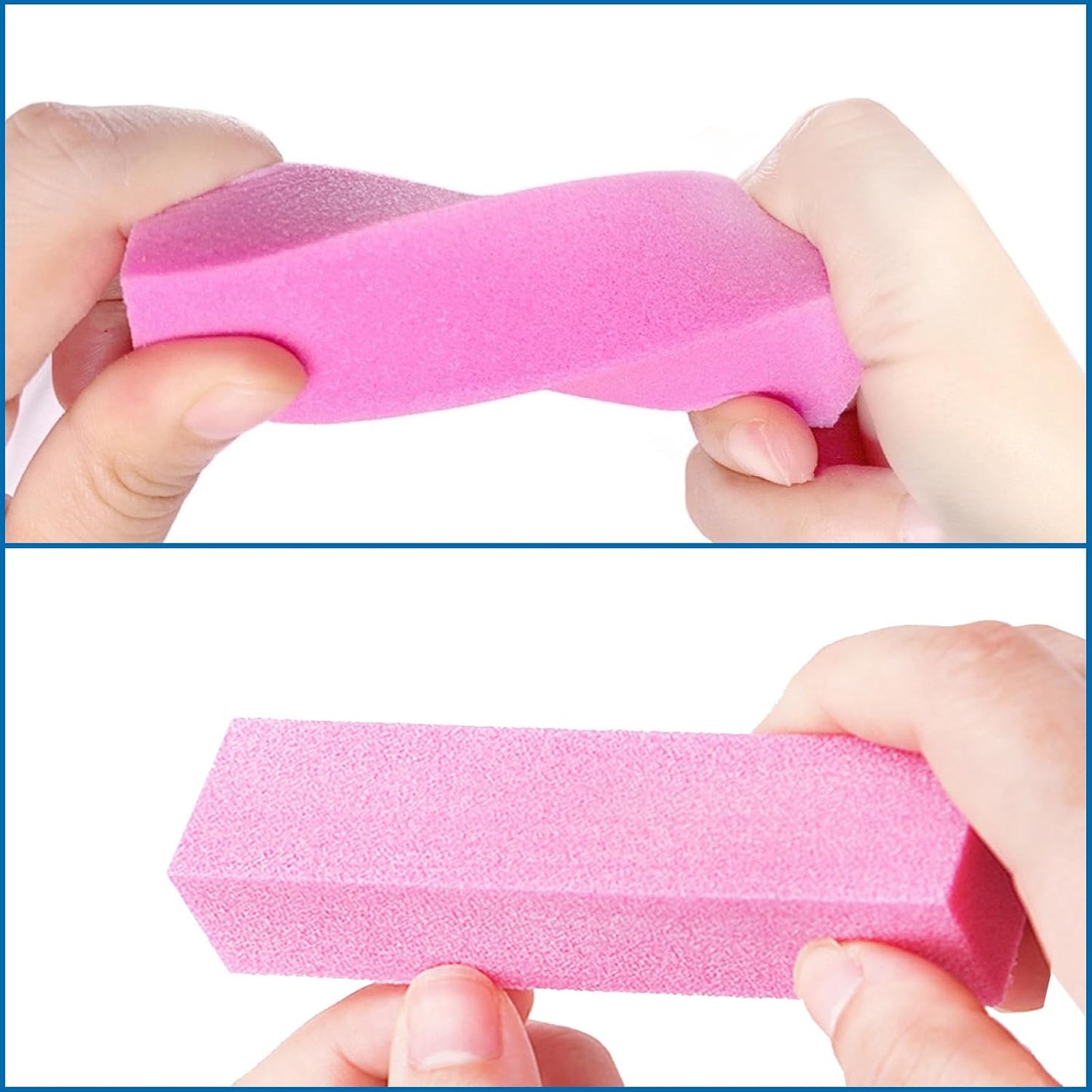 Skiennix Nail Buffer Block Set - 12 Pcs 4-Sided Sanding Buffers for Acrylic & Natural Nails | Professional Manicure Polisher