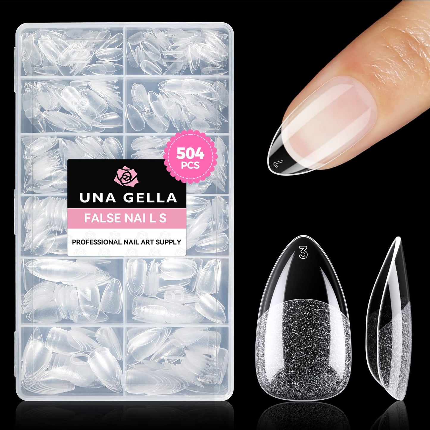 UNA GELLA Gel Nail Glue, Solid Nails Gl ue Gel 40g Lamp Curing Needed Soak Off G LUE Strong Nail G LUE G el for Acrylic Fake Nails Tips Extension Press On Nails for Gelly Tips