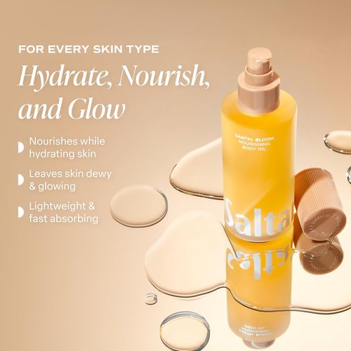 Saltair Body Oil - Luxurious Santal Bloom After Shower Moisturizer for All Skin Types | 4oz Pump Bottle