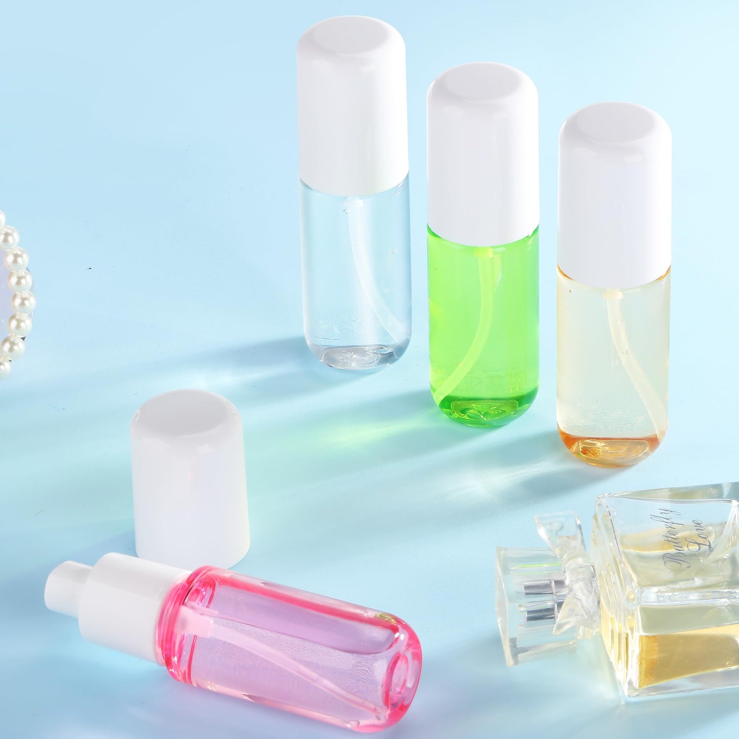 KREMORV Travel Spray Bottles 1.35oz/40ml Fine Mist Empty Spray Bottles Mini Refillable Plastic Travel Bottle Set for Traveling and Outgoing