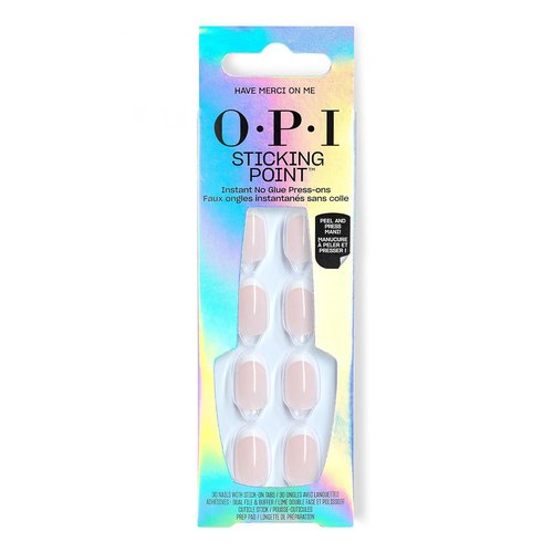 OPI Sticking Point - Instant No Glue Press On Nails | 30 Count with Adhesive Tabs | Short Round, Almond & Squoval Styles