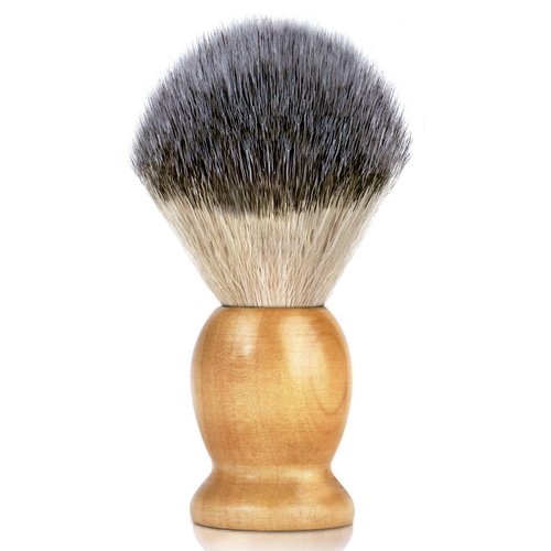 Bassion Shaving Brush for Men, Wet Shave Using Cream & Soap, Wood Handle Hair Salon Brush for Safety Shaving Razor, Straight Razor, Father's Day for Dad Boyfriend (Brown)