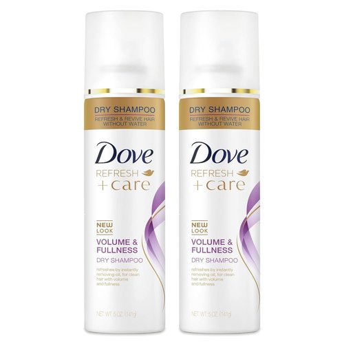 Dove Dry Shampoo Spray - Refreshing Volume & Fullness, Absorbs Oil, 5 oz (2-Pack)